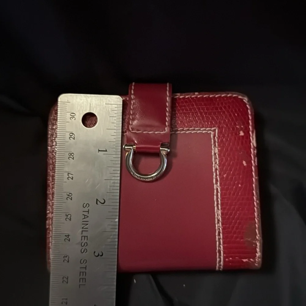 Lancel 90S Leather Distressed Wallet Vintage - Picture 3 of 16